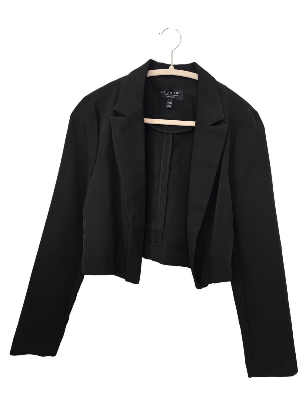 Laundry By Shelli Segal Black Cropped Tailored Blazer